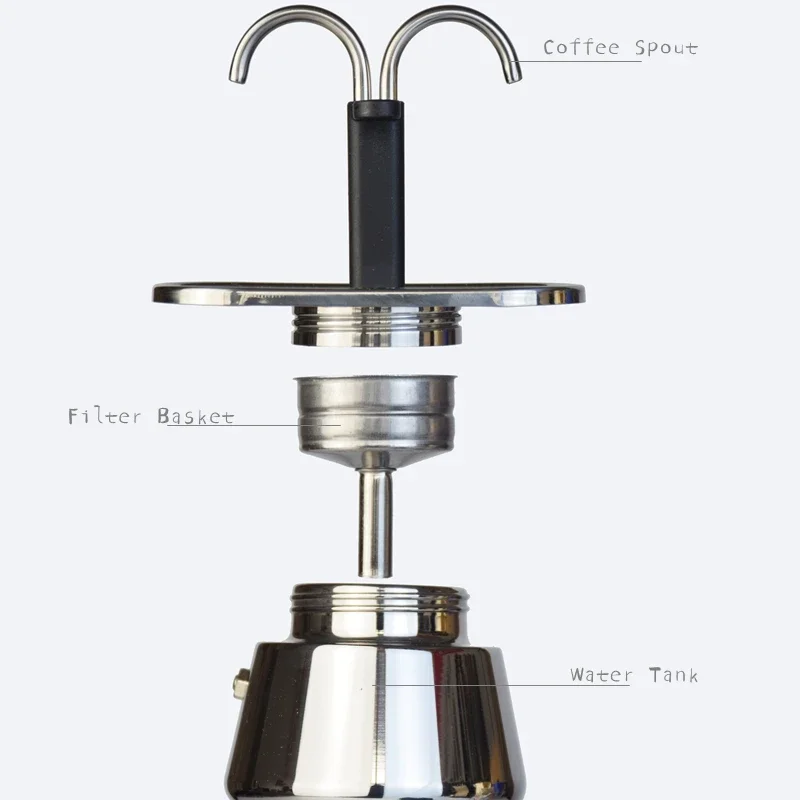 200ML Mini Moka Pot Double Tub - Coffee Equipment Brands avis et prix